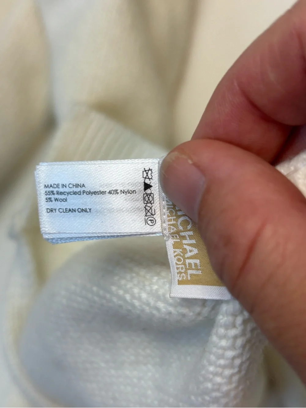Bundle 2/$30! NEW MICHAEL Michael Kors Cream Knit Logo-Accent Scarf